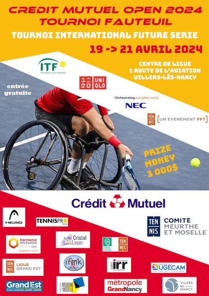 Affiche tournoi fauteuil ITF Crédit Mutuel Open