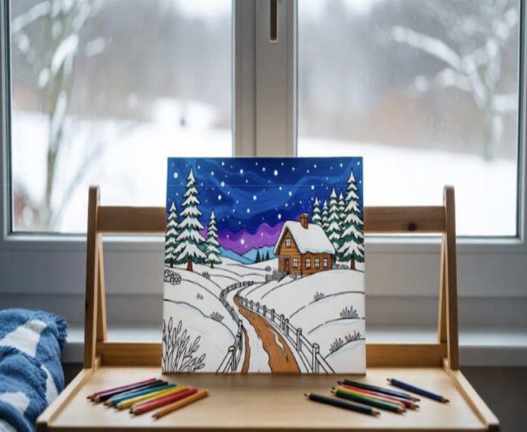 Colorier à la maison : une pause simple qui fait du bien (enfants et adultes), idées pour l’hiver en Lorraine