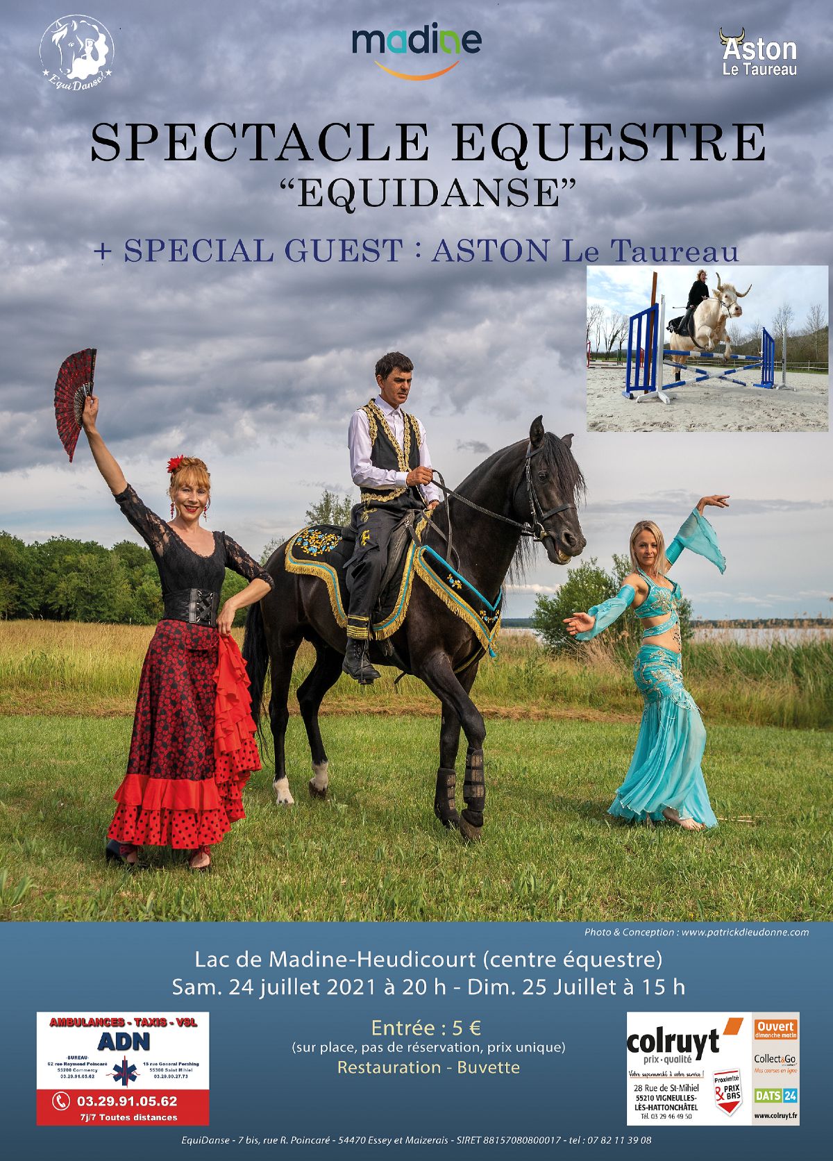 Flyer spectacle equestre equidanse Madine 2021