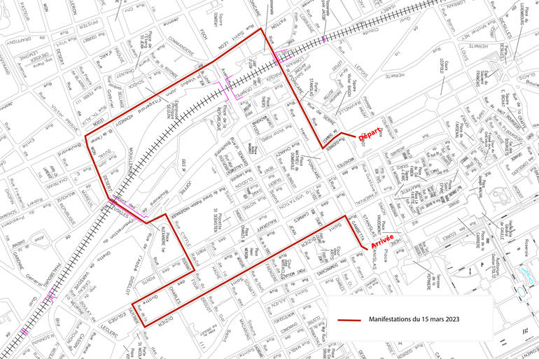 Parcours manifestation 150323